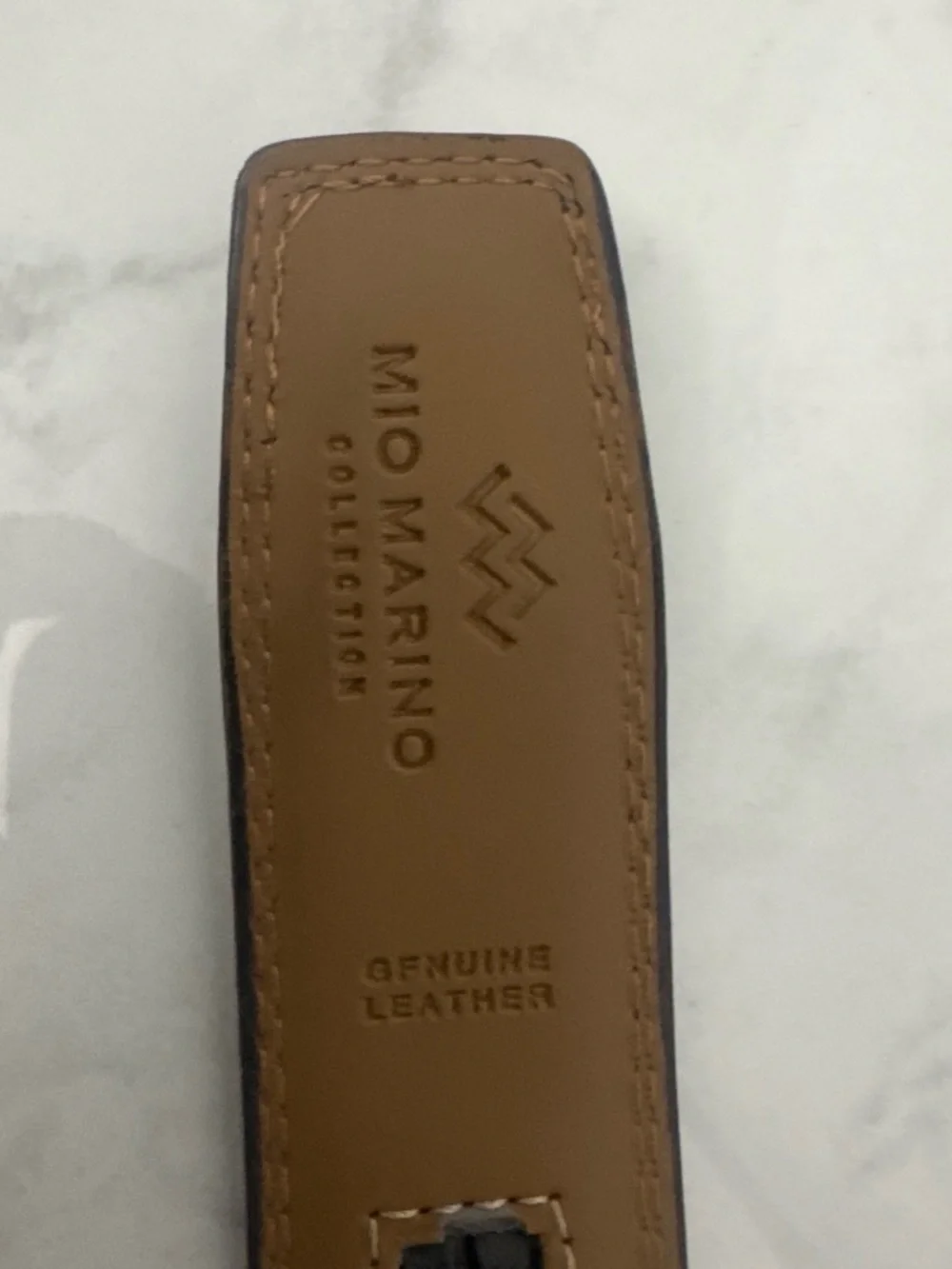 Men's Black Leather Ratchet Dress Belt with Gunmetal Buckle